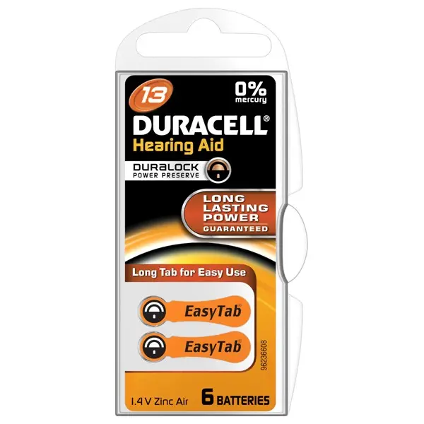 Duracell Hearing Aid Baterii aparat auditiv nr.13 6 bucati