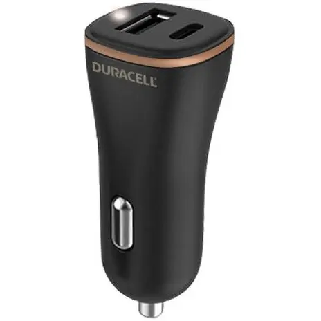 Duracell Incarcator auto Duracell DR6026A, 27W, 1 x USB-A, 1 x USB-C, PD Fast Charging, Negru