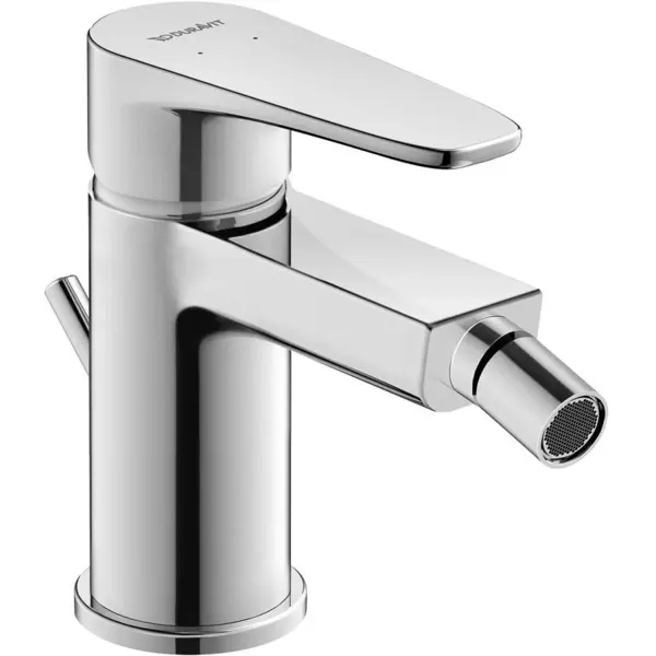 Duravit Baterie bideu Duravit A.1 A12400011010, marime S, cartus ceramic, 128 mm, set evacuare cu tija, ventil, Crom