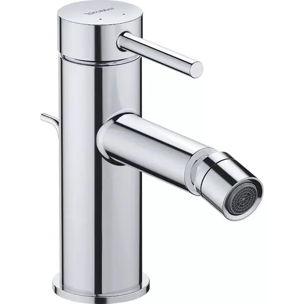 Duravit Baterie bideu Duravit Circle CE2400001010, marime M, cartus ceramic, set evacuare cu tija, 154 mm, ventil, Crom