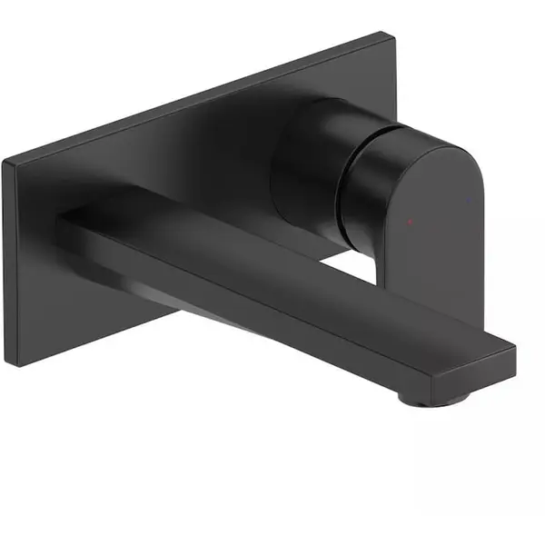 Duravit Baterie lavoar Duravit TU1070004046, incastrat, montare pe perete, monocomanda, proiectie 171mm, necesita corp instalare GK1900002000, negru mat
