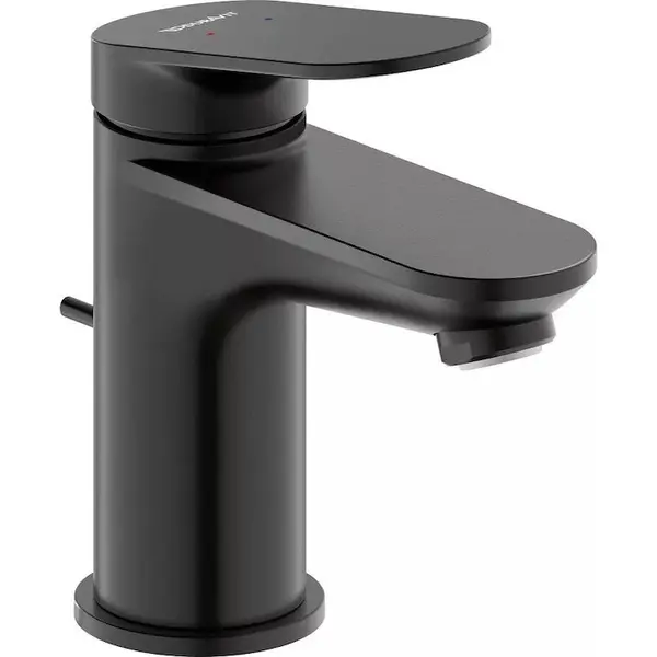 Duravit Baterie lavoar Duravit Wave WA1010001046, monocomanda, marime S, cartus ceramic, set evacuare cu tija, negru mat