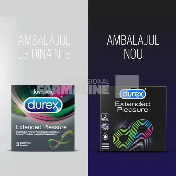 Durex Extended Pleasure Prezervative 3 bucati