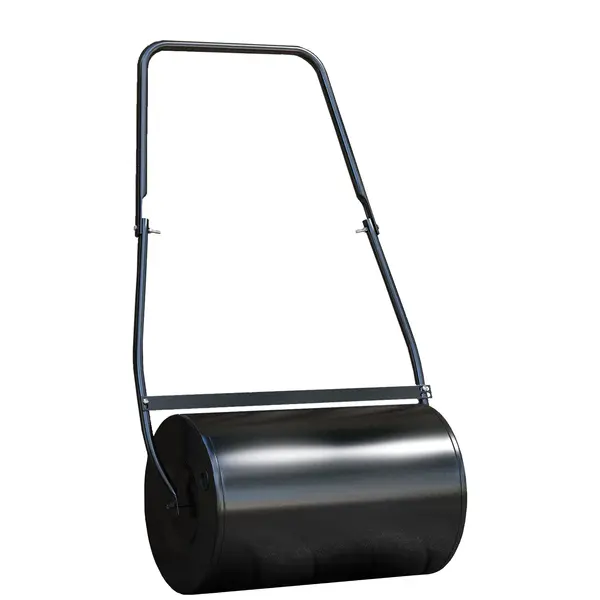 DURHAND Rulou pentru gazon, rulou de grădină, umplere cu 38 L de apă sau nisip, 60 x 32 x 105 cm, negru | Aosom Romania
