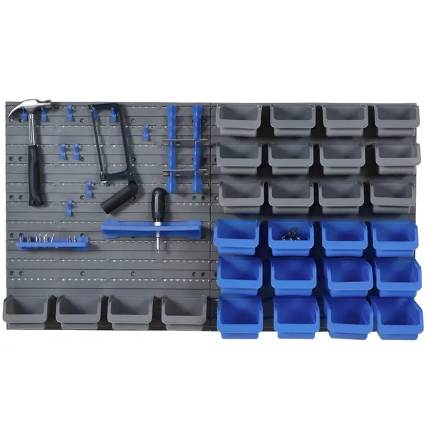 DURHAND Set Organizare Atelier 44 Piese, Suport Perete pentru Unelte cu Coșuri Depozitare, Multifuncțional | Aosom Romania