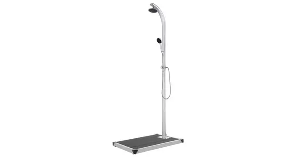 Dus de gradina cu baza gri, 220 cm, aluminiu