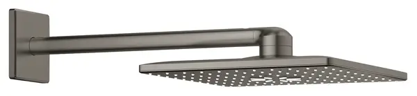 Dus fix Grohe Rainshower 310 Cube 26479AL0, montare pe perete, 2 pulverizari, 31 cm, anti-calcar, necesita valva incastrata, Mat, Grafit / Hard graphite