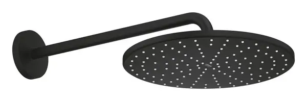 Dus fix Grohe Rainshower Mono 310 22121KF0, 1/2 inch, montare pe perete, 31 cm, 1 pulverizare, brat, anti-calcar, Mat, Negru