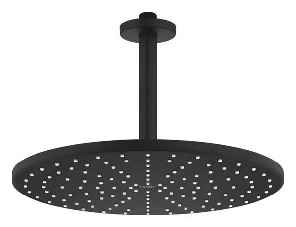 Dus fix Grohe Rainshower Mono 310 22122KF0, 1/2 inch, montare pe tavan, 31 cm, 1 pulverizare, brat, anti-calcar, Mat, Negru