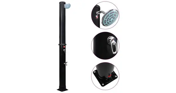 Dus solar pentru exterior cu cap de dus si robinet 40 L