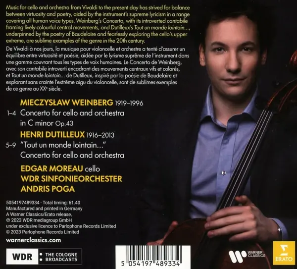 Dutilleux / Weinberg: Cello Concertos | Edgar Moreau, WDR Sinfonieorchester, Andris Poga