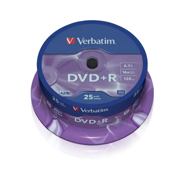 DVD+R Verbatim advanced azo+ 25 bucati/Set DVD+R Verbatim advanced azo+ 25 bucati/set
