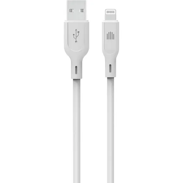 Dviced Dviced Cable USB-A to Lightning silicone 1,25m - White