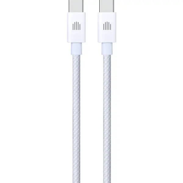 Dviced Dviced Cable USB-C to USB-C Nylon Textile 1,25m - White