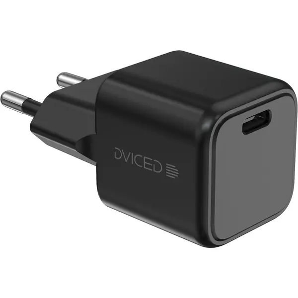 Dviced Dviced Wall charger 30W GaN USB-C EU w cable - Black
