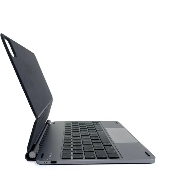 Dviced Tastatura Dviced Magnetic Aluminium Keyboard Case for iPad Air/Pro 11-inch, Bluetooth, Touchpad, Iluminare LED, Gri