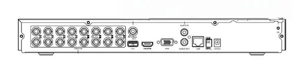 DVR 16 canale HiLook, pana la 5MP, Audio prin coaxial, 2x SATA pana la 10TB, Detectie miscare - DVR-216U-M2(C)