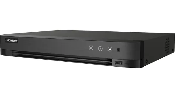 DVR 4 canale AcuSense Hikvision iDS-7204HUHI-M1/X, 5MP, latime banda 96Mbps, 1 port SATA