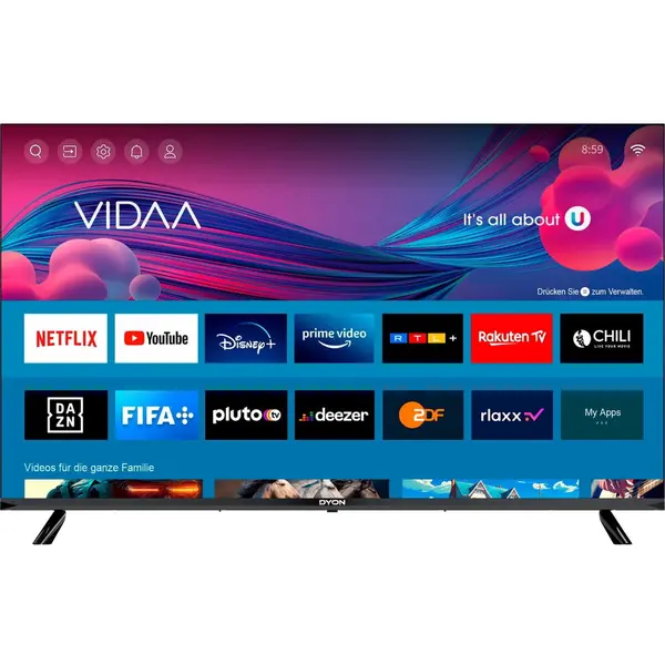 DYON Televizor Dyon Smart 43 VX, LED TV, 43 inch, 108 cm, FullHD, WLAN, Wi-Fi, SmartTV, Negru