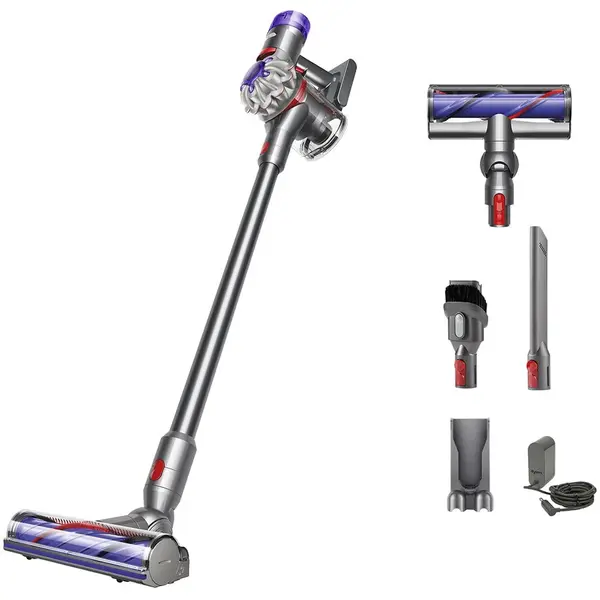 DYSON Aspirator vertical fara fir Dyson V8 2023 446969-01, 425 W, 21.6 V, capacitate colectare 0.54 l, autonomie 40 minute, gri