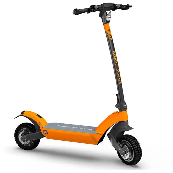 E-TWOW Trotineta electica E-TWOW TankTorq TK5, Roti 10, 2 x 1000W, baterie 60V/21 Ah, Autonomie maxima 80km, Viteza maxima 50 km/h, Frane hidraulice pe disc, amortioare hidraulice (Portocaliu)