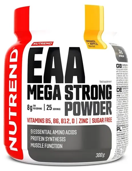 EAA Mega Strong Powder, portocală și măr, 300 g, Nutrend