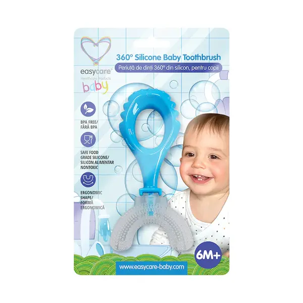 Easy Care Baby Periuta de dinti silicon pentru copii 360 grade x 1 buc
