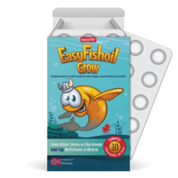 Easy FishOil Grow pentru copii, Ropharma | 30 comprimate masticabile