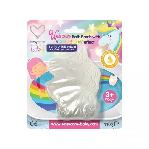 Easycare baby bomba baie unicorn cu efect de curcubeu, 110g Zephyr Labs