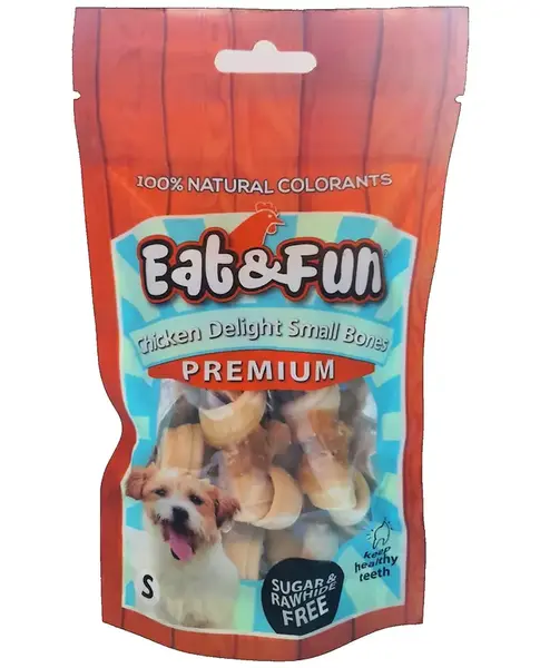 Eat&Fun Recompense Caini Chicken Delights Small Bones 105 G