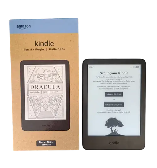 eBook Reader Amazon Kindle 11 2024, 16 GB, Display 6inch, Wi-Fi, Bluetooth, USB-C (Negru)