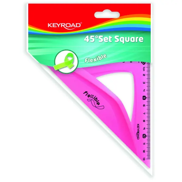 Echer Keyroad 13 cm, 45 , plastic flexibil, diverse culori