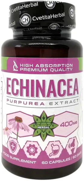 Echinacea, 400 mg, 60 capsule, Cvetita Herbal