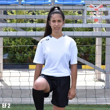 Echipament fotbal copii si adulti EF2 L, Tricou alb, șort negru