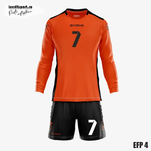 Echipament portar copii si adulti personalizabil EFP4 M, Tricou portocaliu, șort negru