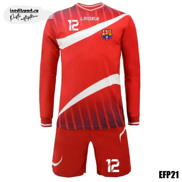 Echipament portar fotbal copii si adulti CAMP personalizabil EFP21 ROSU CU ALB, XL