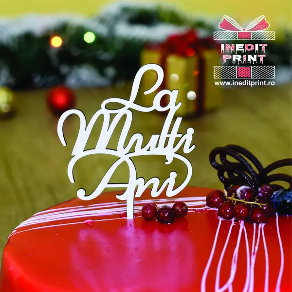 Eco topper La multi ani TC 58 10x10cm, 200 bucați, Cireș