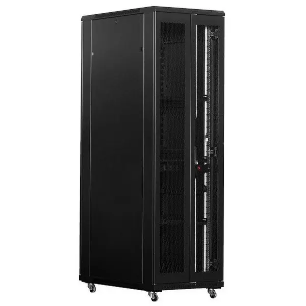 Eco Xcab Cabinet metalic Eco series AS6627.9004 27U, Stand alone, 600 x 600, Glass door, Negru