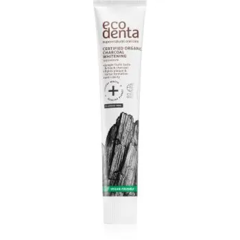 Ecodenta Certified Organic Charcoal whitening pasta de dinti pentru albire cu cărbune activ
