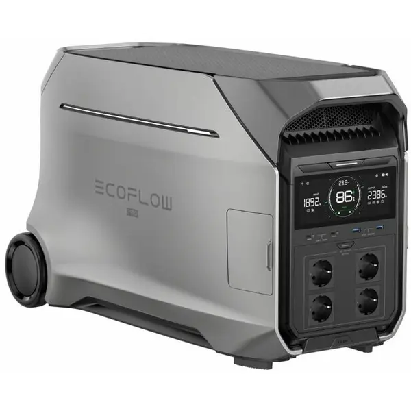 ECOFLOW Incarcator solar, Ecoflow Delta 3 Pro, capacitate 4096Wh, putere 4000W, dimensiuni 693x341x410mm, Argintiu