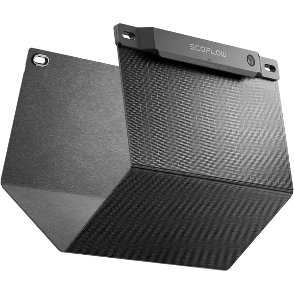 ECOFLOW Panou solar portabil EcoFlow, 28W, USB-C, USB-A, compatibil pentru incarcare telefoane, baterii externe etc., 600 grame, IP68, cleme prindere rucsac
