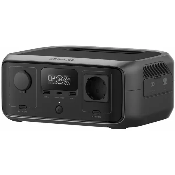 ECOFLOW Statie de incarcare portabila EcoFlow River 3, 245 Wh, 300W, 600W cu X-Boost, Negru