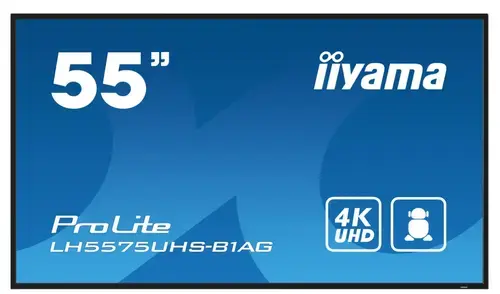 Ecran Profesional IPS LED iiyama ProLite 54.6inch LH5575UHS-B1AG, UHD (3840 x 2160), HDMI, DisplayPort, Boxe (Negru)