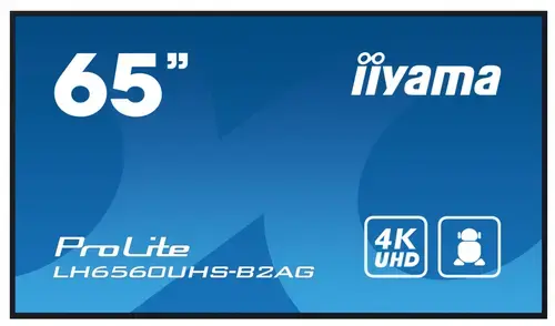 Ecran Profesional VA LED Iiyama 64.5inch LH6560UHS-B2AG, UHD (3840 x 2160), HDMI, Boxe (Negru)