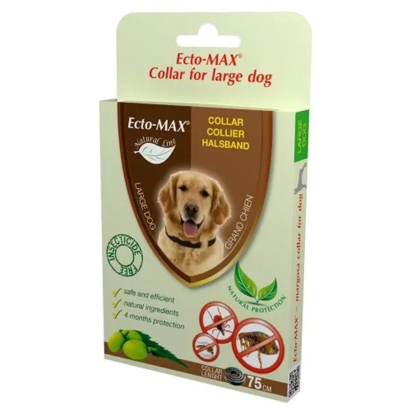 ECTO MAX Zgarda Antiparazitara Bio Dog Large 75 cm