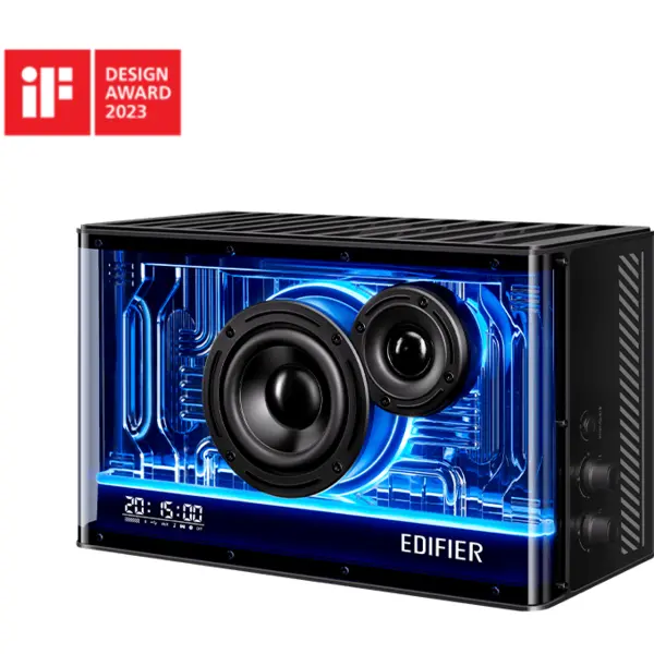 edifier BOXE EDIFIER Gaming desktop, RMS: 40W, Bluetooth 5.3, USB-C, USB-A, AUX, EQs preset 3 moduri, RGB 7 culori, GaN charger 35W
