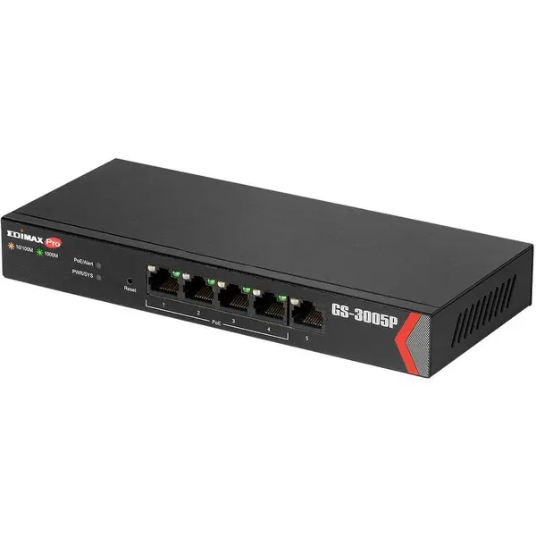 edimax Edimax Long Range 5-Port Gigabit Web Managed Switch with 4 PoE+ Ports (PB 72W)