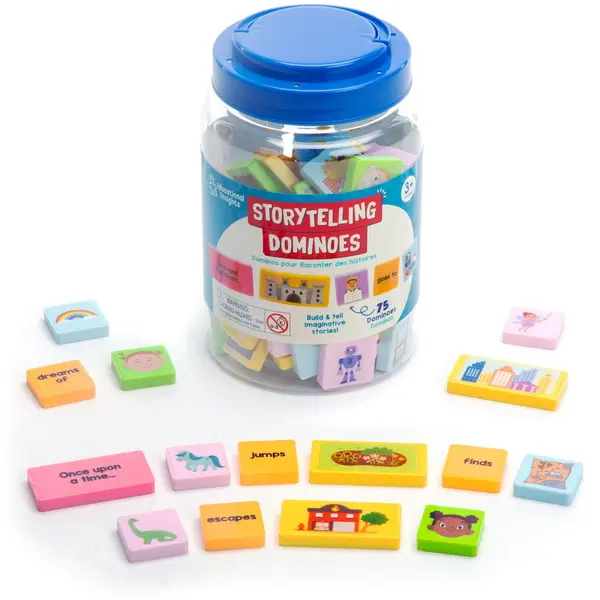 Educational Insights Domino pentru construit povesti, 75 piese, Varsta 3+