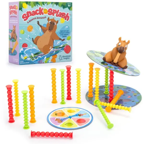 Educational Insights Joc Educational Insights Nu rasturna capibara!, Snack or Splash, Joc de echilibru, 2-4 jucatori, Varsta 4+