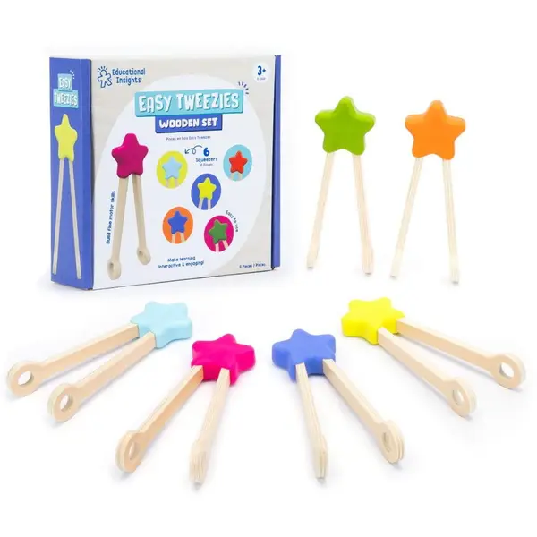 Educational Insights Set 6 pensete din lemn,Varsta 3+ ani